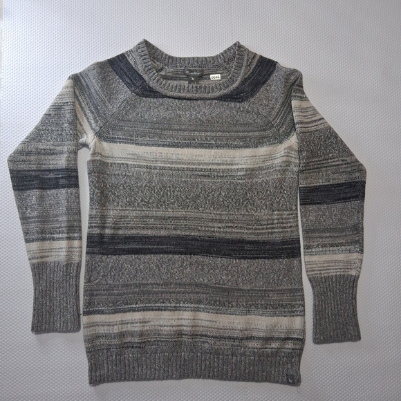 Eddie Bauer Sweaters - Womens Gray Striped Sweater